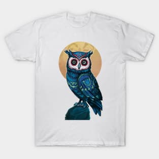 Day of the dead owl - dia de los muertos T-Shirt